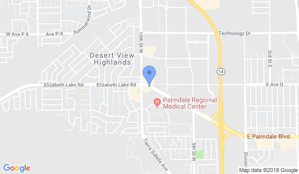 Academy of Kung Fu Palmdale location Map