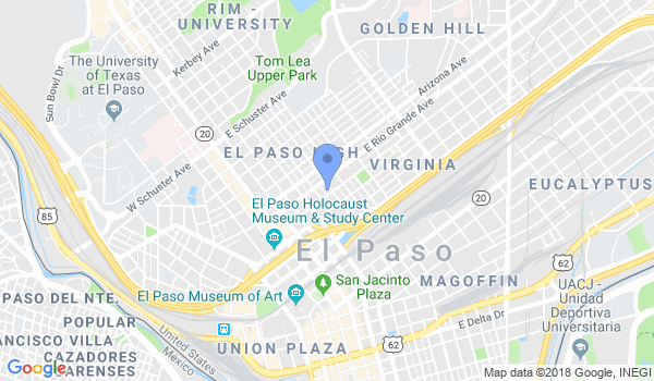 Aikido of El Paso location Map