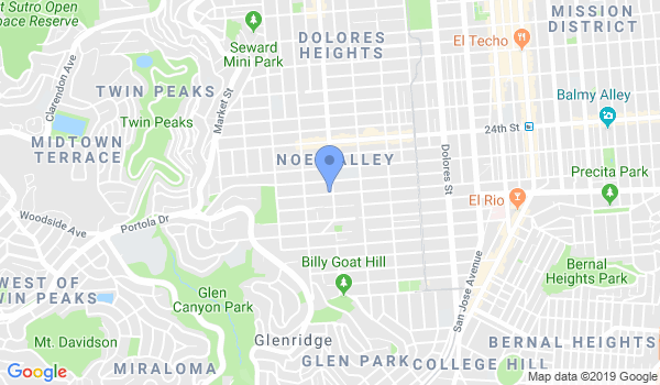 Aikido of Noe Valley location Map