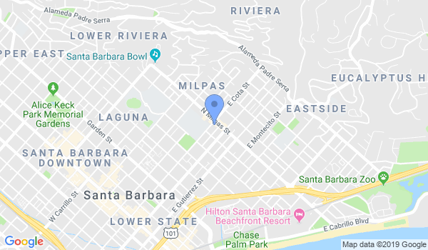Aikido of Santa Barbara location Map
