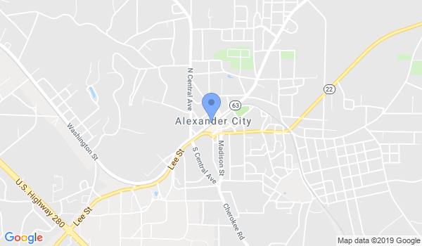 Alexander City Taekwondo Center location Map