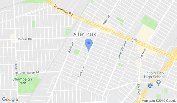 Allen Park Martial Arts Center location Map