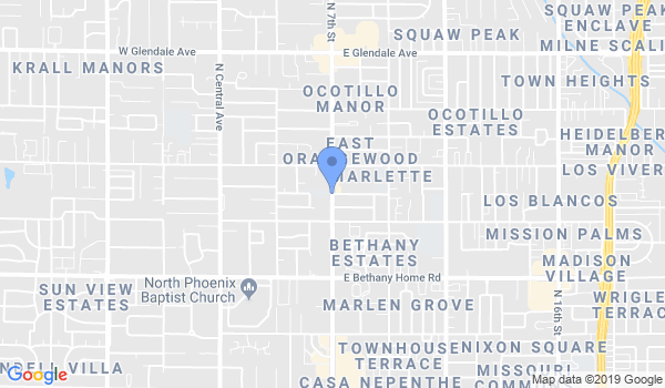 Arizona Karate Association location Map