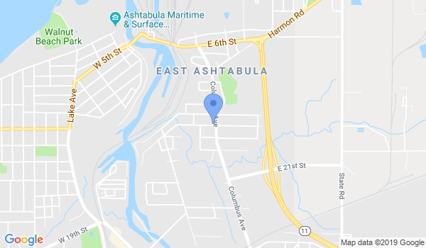 Ashtabula Karate Club location Map