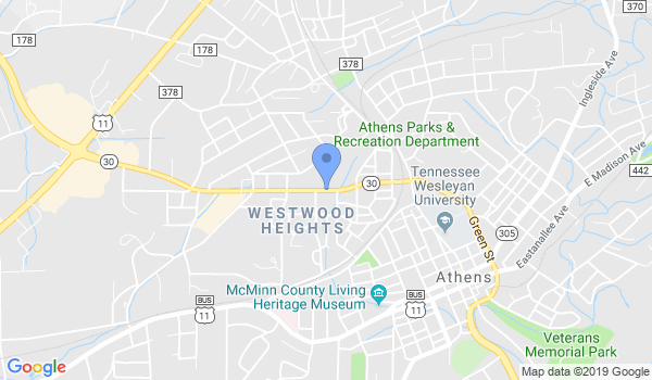Athens Taekwondo Plus location Map