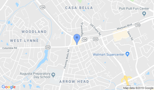 Augusta Tae Kwon DO Plus location Map