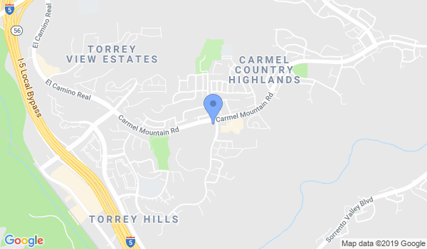 Center for Martial Arts, Carmel Valley location Map