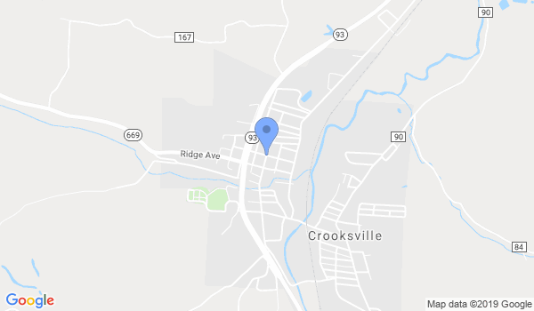 The Crooksville Karate Club location Map