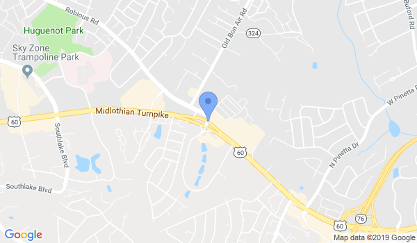 Eggleston Karate Studio location Map