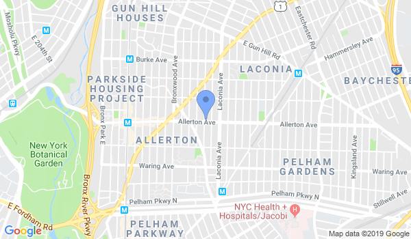 Bronx Martial Arts Academy location Map