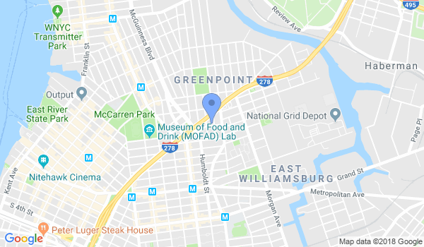 Greenpoint Shotokan Karate location Map