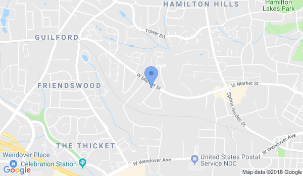 Greensboro Shotokan Academy location Map