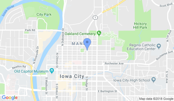 Iowa City Kung Fu location Map