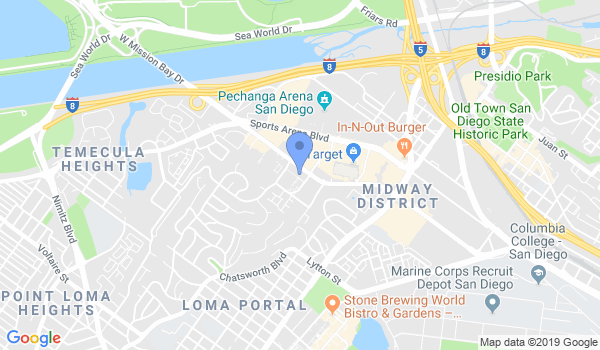 Japan Karate - San Diego Dojo location Map
