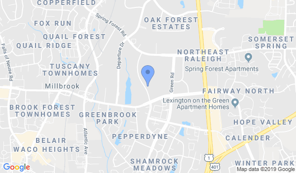 Karate International-Raleigh location Map