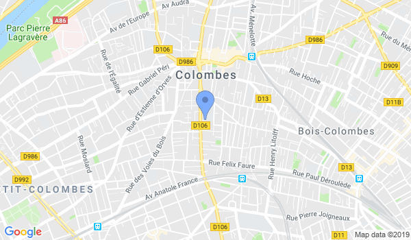 Karate Club Colombes location Map
