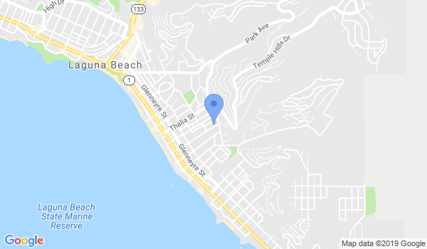 Laguna Beach Bujinkan Dojo location Map