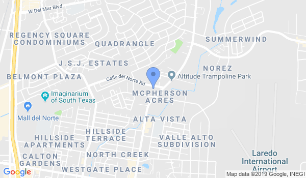 Laredo Taekwondo Black Belt location Map