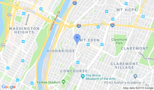 Manhattan Bronx Karate Academy location Map