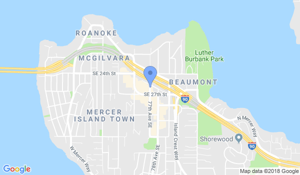 Mercer Island Martial Arts location Map
