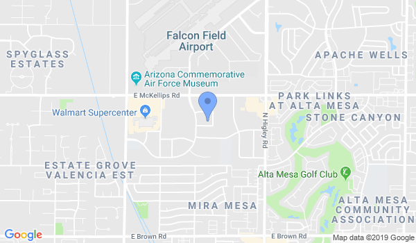 Mesa Martial Arts location Map