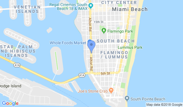 Miami Beach Martial Arts location Map