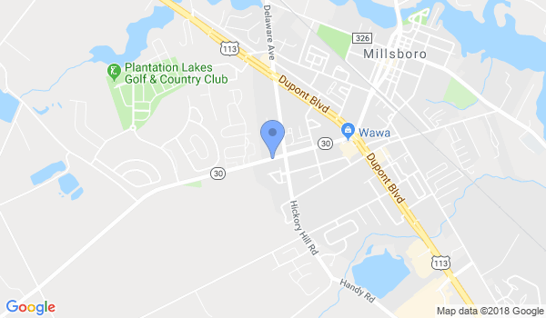Millsboro Martial Arts location Map
