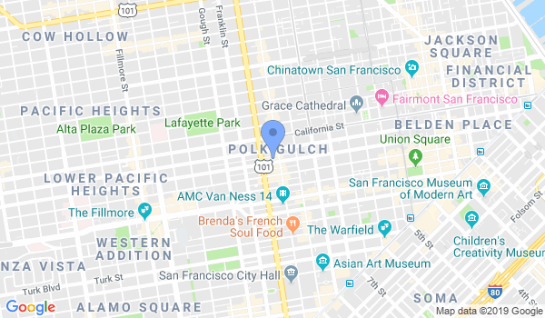 Norman Lin's Sf Tae Kwon DO location Map