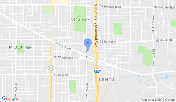 Oregon Karate & Kung Fu Assoc location Map