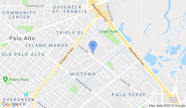 Palo Alto Judo Club location Map
