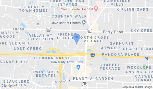 Pensacola Judo training Center location Map