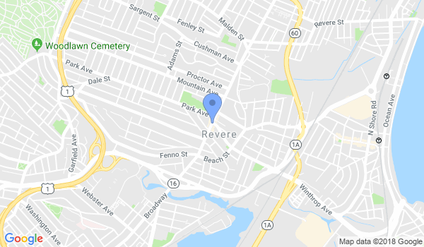 Revere Karate Academy-E Boston location Map