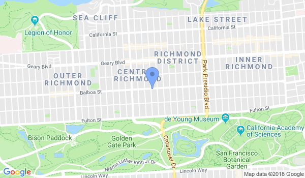 San Francisco Goju Ryu Karate location Map