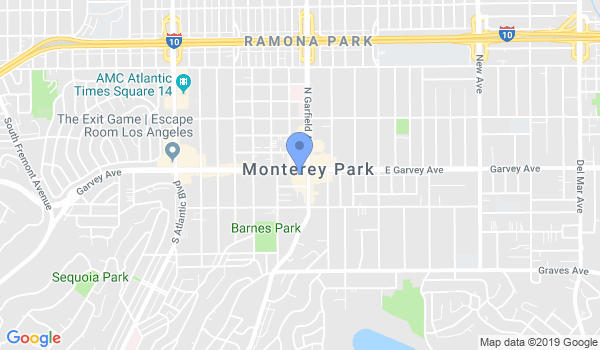 Siu Lum Pai Kung Fu Association Monterey Park location Map