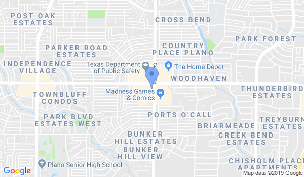 Texas Association of Shotokan Karate location Map