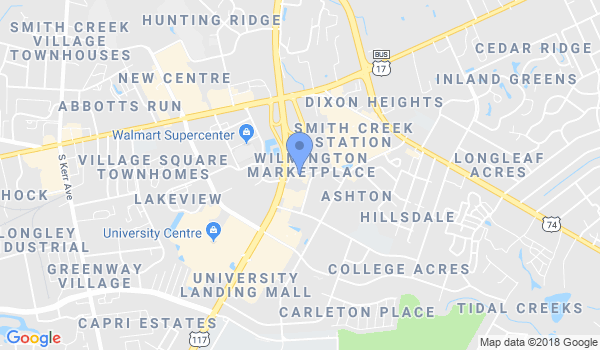 UNC-W Aikido Club location Map