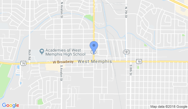 West Memphis Martial Arts Academy location Map