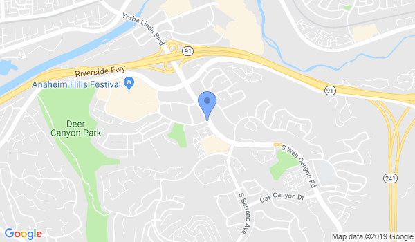 Martial Arts Anaheim hills location Map