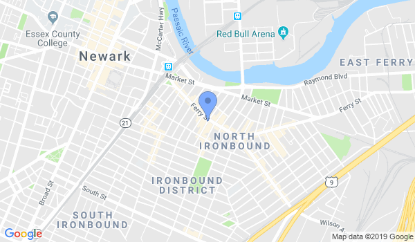 Traditional Karate of Newark location Map