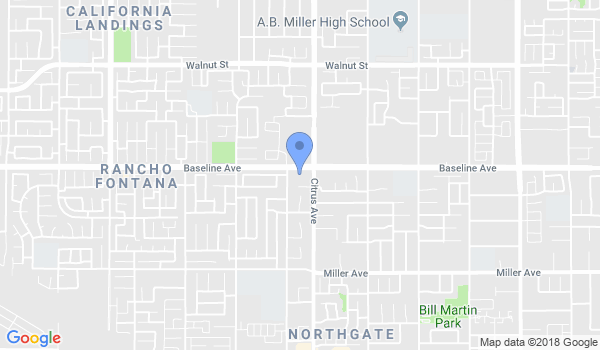 Aguila's Taekwondo Fontana location Map