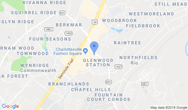 Aikido of Charlottesville location Map