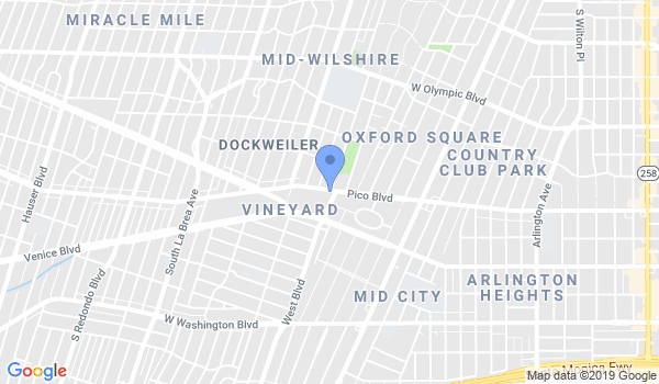 Aikido Academy Los Angeles location Map