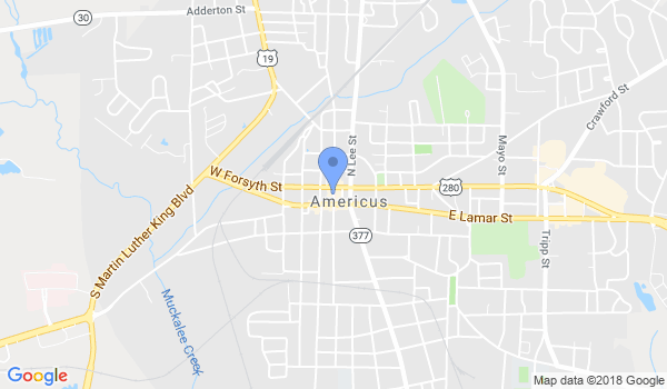 Americus Martial Arts Academy location Map