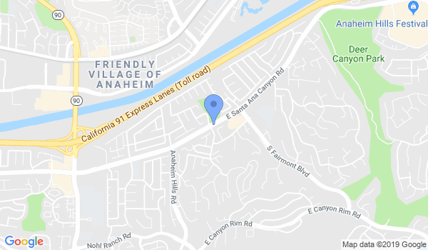 Anaheim Hills Martial Arts Academy location Map