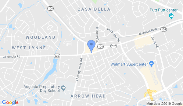 Augusta Tae Kwon DO Plus location Map