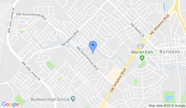 Authentic Kung Fu Burleson location Map