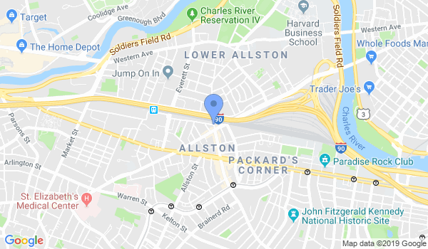 Boston Kung Fu location Map