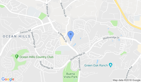 California Karate Academy Vista location Map