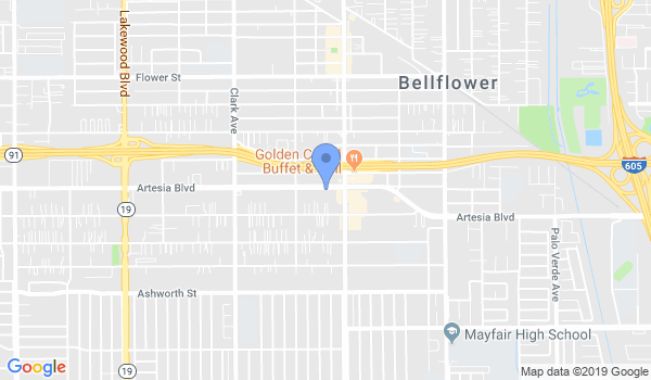 Carlson Gracie Bellflower location Map