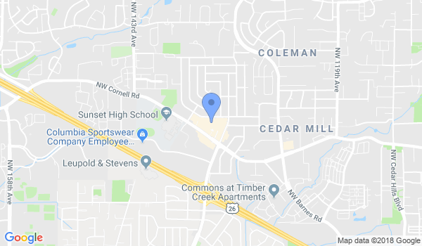 Cedar Mill Martial Arts Near Me location Map